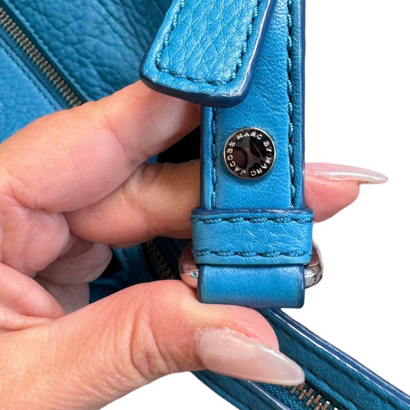 Marc by Marc Jacobs Aquamarine Bentley Winged Shoulder Bag Pebbled Leather - Picture 9 of 12